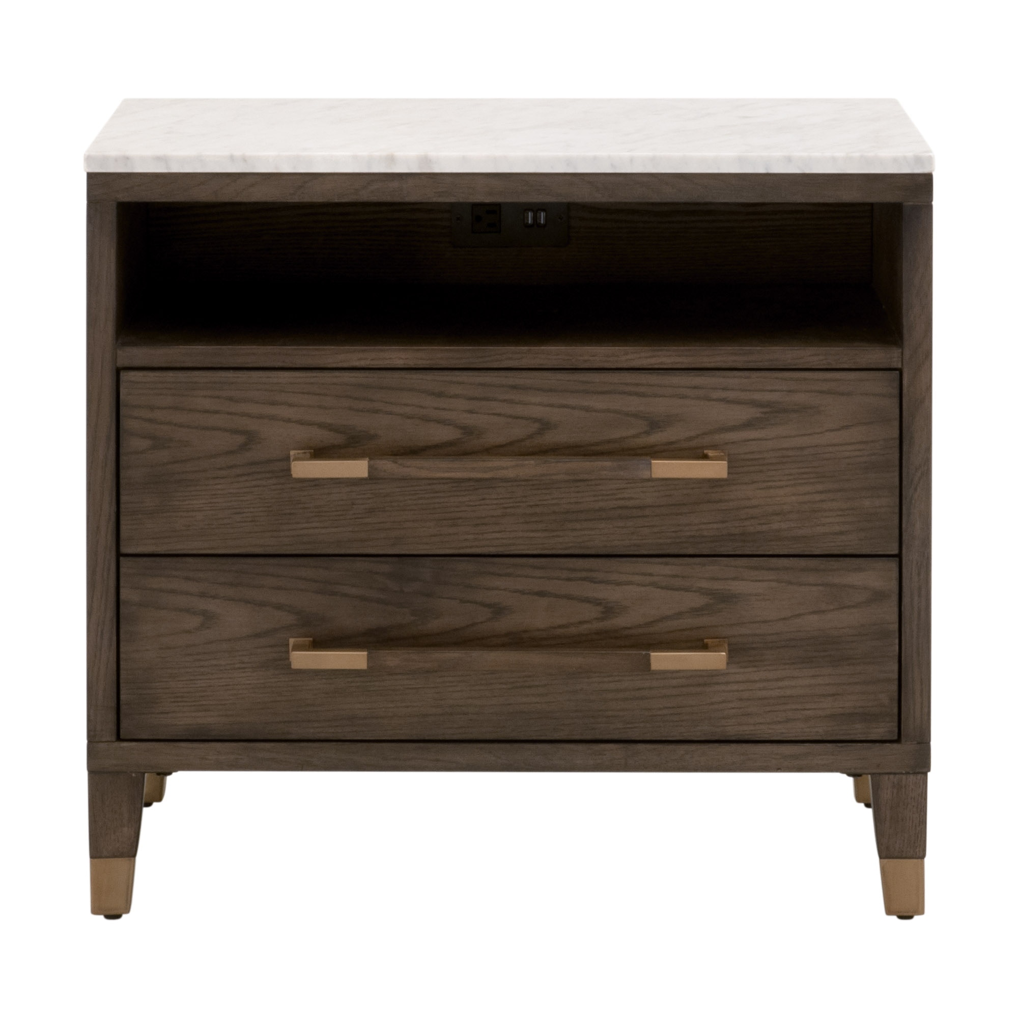 アナトミー 2 Cambria 2-Drawer Nightstand ESL5250DBOAKBIA